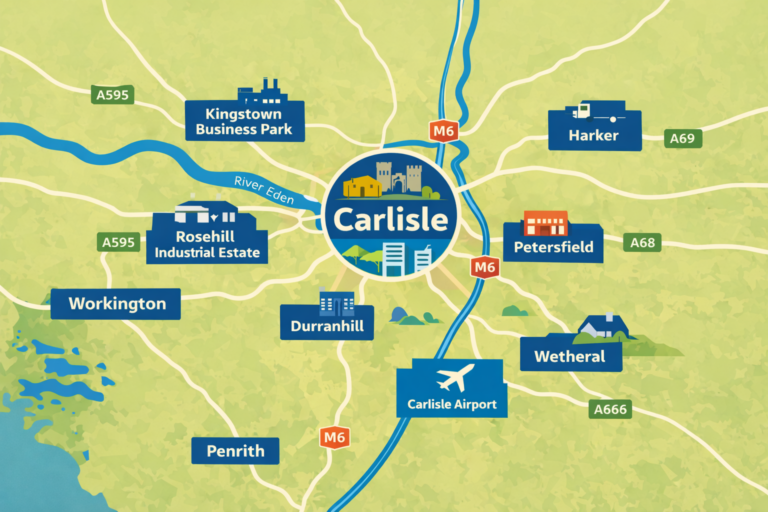 Carlisle and surrounding districts map